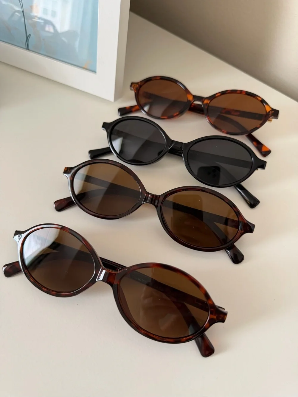 Four Pack Oval Retro Sunglasses